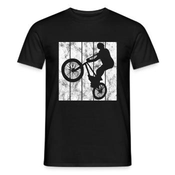BMX Vélo Vélo Rétro Cadeau Vélo Motocross - T-shirt homme - noir - Devant - AI Model Male 178 light (178cm)