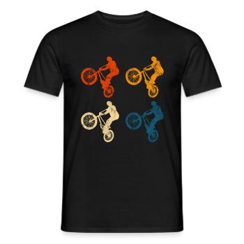 BMX Bike Bike Retro Gift Bicycle Motocross - Men's T-Shirt - black - Front - AI Model Male 178 light (178cm)
