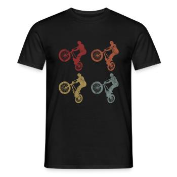 BMX Vélo Vélo Rétro Cadeau Vélo Motocross - T-shirt homme - noir - Devant - AI Model Male 178 light (178cm)
