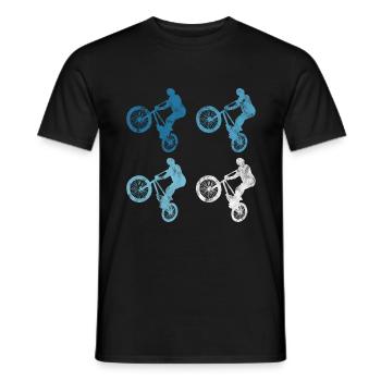 BMX Vélo Vélo Rétro Cadeau Vélo Motocross - T-shirt homme - noir - Devant - AI Model Male 178 light (178cm)