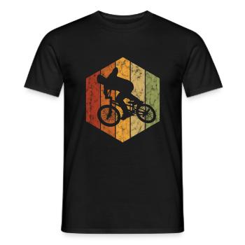 BMX Vélo Vélo Rétro Cadeau Vélo Motocross - T-shirt homme - noir - Devant - AI Model Male 178 light (178cm)