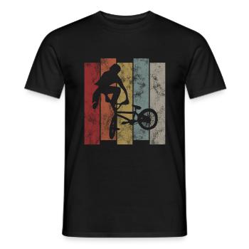 BMX Rad Fahrrad Retro Geschenk Bicycle Motocross - Männer T-Shirt - Schwarz - Vorne - AI Model Male 178 light (178cm)