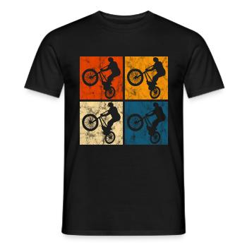 BMX Vélo Vélo Rétro Cadeau Vélo Motocross - T-shirt homme - noir - Devant - AI Model Male 178 light (178cm)