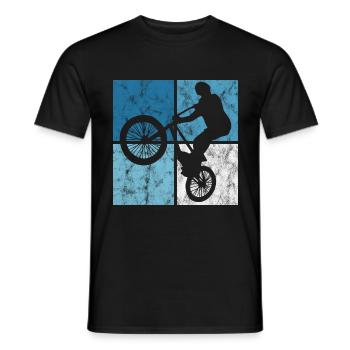 BMX Vélo Vélo Rétro Cadeau Vélo Motocross - T-shirt homme - noir - Devant - AI Model Male 178 light (178cm)