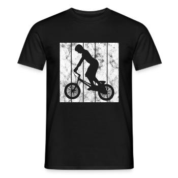 BMX Vélo Vélo Rétro Cadeau Vélo Motocross - T-shirt homme - noir - Devant - AI Model Male 178 light (178cm)