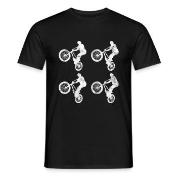 BMX Rad Fahrrad Retro Geschenk Bicycle Motocross - Männer T-Shirt - Schwarz - Vorne - AI Model Male 178 light (178cm)