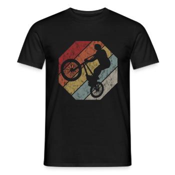 BMX Vélo Vélo Rétro Cadeau Vélo Motocross - T-shirt homme - noir - Devant - AI Model Male 178 light (178cm)