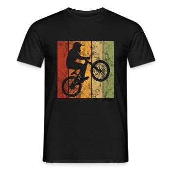 BMX Bike Bike Retro Gift Bicycle Motocross - Men's T-Shirt - black - Front - AI Model Male 178 light (178cm)