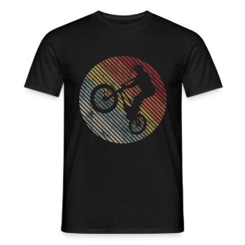 BMX Vélo Vélo Rétro Cadeau Vélo Motocross - T-shirt homme - noir - Devant - AI Model Male 178 light (178cm)