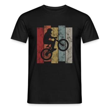 BMX Rad Fahrrad Retro Geschenk Bicycle Motocross - Männer T-Shirt - Schwarz - Vorne - AI Model Male 178 light (178cm)
