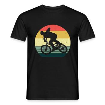 BMX Bike Bike Retro Gift Bicycle Motocross - Men's T-Shirt - black - Front - AI Model Male 178 light (178cm)