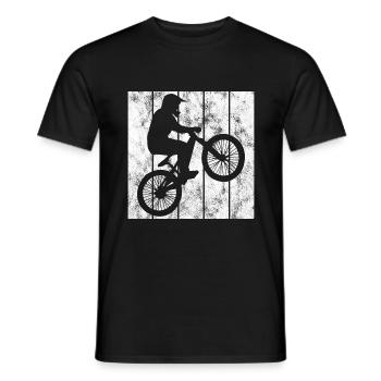 BMX Vélo Vélo Rétro Cadeau Vélo Motocross - T-shirt homme - noir - Devant - AI Model Male 178 light (178cm)