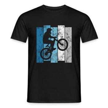 BMX Vélo Vélo Rétro Cadeau Vélo Motocross - T-shirt homme - noir - Devant - AI Model Male 178 light (178cm)