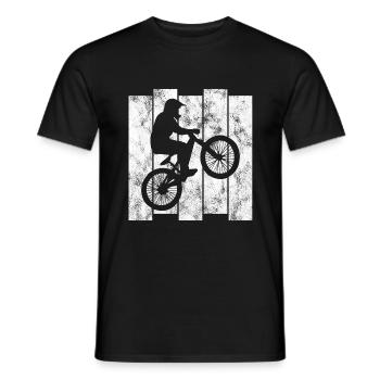 BMX Rad Fahrrad Retro Geschenk Bicycle Motocross - Männer T-Shirt - Schwarz - Vorne - AI Model Male 178 light (178cm)