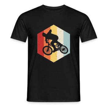 BMX Vélo Vélo Rétro Cadeau Vélo Motocross - T-shirt homme - noir - Devant - AI Model Male 178 light (178cm)