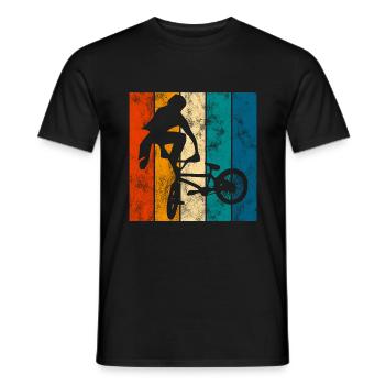 BMX Vélo Vélo Rétro Cadeau Vélo Motocross - T-shirt homme - noir - Devant - AI Model Male 178 light (178cm)