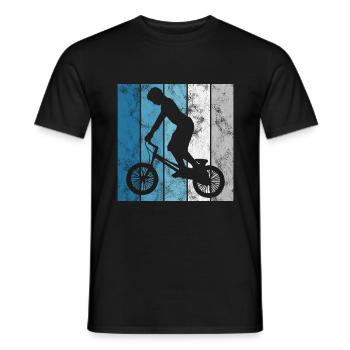 BMX Vélo Vélo Rétro Cadeau Vélo Motocross - T-shirt homme - noir - Devant - AI Model Male 178 light (178cm)