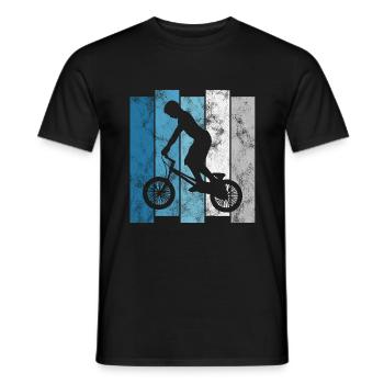 BMX Rad Fahrrad Retro Geschenk Bicycle Motocross - Männer T-Shirt - Schwarz - Vorne - AI Model Male 178 light (178cm)