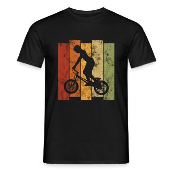 BMX Bike Bike Retro Gift Bicycle Motocross - Men's T-Shirt - black - Front - AI Model Male 178 light (178cm)