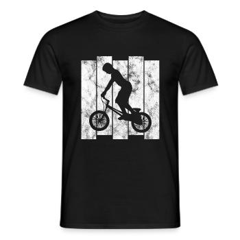 BMX Vélo Vélo Rétro Cadeau Vélo Motocross - T-shirt homme - noir - Devant - AI Model Male 178 light (178cm)