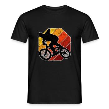 BMX Vélo Vélo Rétro Cadeau Vélo Motocross - T-shirt homme - noir - Devant - AI Model Male 178 light (178cm)