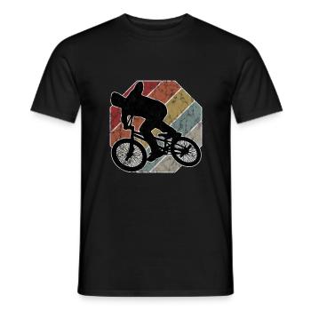 BMX Rad Fahrrad Retro Geschenk Bicycle Motocross - Männer T-Shirt - Schwarz - Vorne - AI Model Male 178 light (178cm)