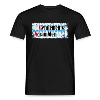 Biker Motorcycle Boxer Adventure Gentlemen Scrambler - Men's T-Shirt - black - Front - AI Model Male 178 light (178cm)