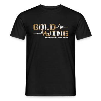 Motorrad Biker Spruch Goldwing GL1800 was sonst - Men's T-Shirt - black - Front - AI Model Male 178 light (178cm)