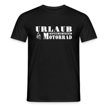 Urlaub beginnt auf meinem Motorrad Biker Spruch - Männer T-Shirt - Schwarz - Vorne - AI Model Male 178 light (178cm)