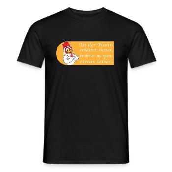 lustiger Spruch Hahn Gockel Hühner Züchter - Männer T-Shirt - Schwarz - Vorne - AI Model Male 178 light (178cm)