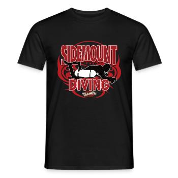 Sidemount Diving Cave Diving No Limit - Men's T-Shirt - black - Front - AI Model Male 178 light (178cm)