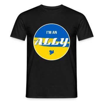 Ukraine ALLY - Männer T-Shirt - Schwarz - Vorne - AI Model Male 178 light (178cm)