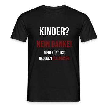 Des enfants ? Non Merci chien - T-shirt homme - noir - Devant - AI Model Male 178 light (178cm)