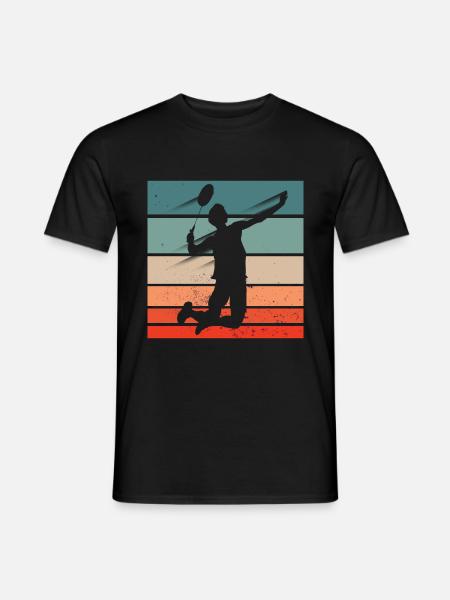 Badminton Player Jump Smash - Men's T-Shirt - black