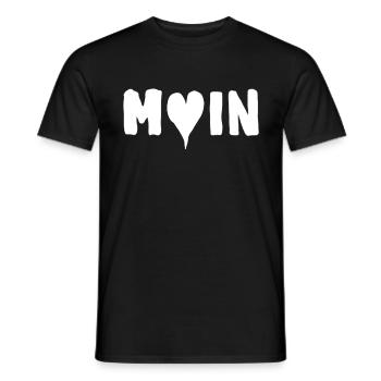 Moin - Männer T-Shirt - Schwarz - Vorne - AI Model Male 178 light (178cm)