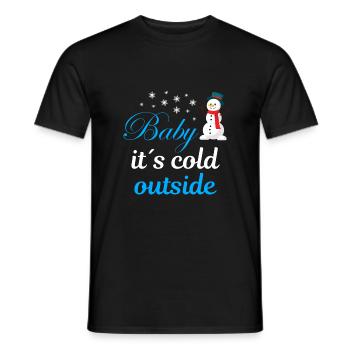 Bébé il fait froid dehors - T-shirt homme - noir - Devant - AI Model Male 178 light (178cm)