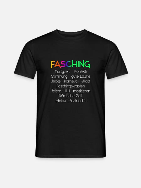 Faschingszeit - Partyzeit - Männer T-Shirt - Schwarz
