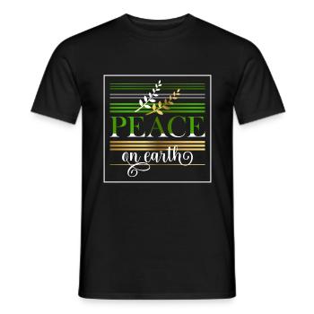Peace on earth - Männer T-Shirt - Schwarz - Vorne - AI Model Male 178 light (178cm)