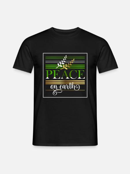 Peace on earth - Men's T-Shirt - black