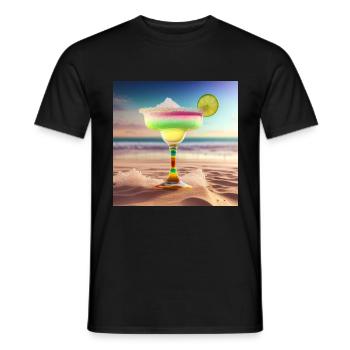Cocktail 7 Cadeau - T-shirt homme - noir - Devant - AI Model Male 178 light (178cm)