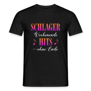 Schlager Weekend - Men's T-Shirt - black - Front - AI Model Male 178 light (178cm)