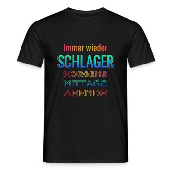 Again and again Schlager - Men's T-Shirt - black - Front - AI Model Male 178 light (178cm)