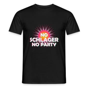 Pas de Schlager, pas de fête - T-shirt homme - noir - Devant - AI Model Male 178 light (178cm)
