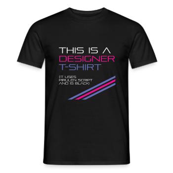 Designer T Shirt - Männer T-Shirt - Schwarz - Vorne - AI Model Male 178 light (178cm)