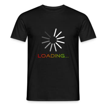 Loading - Männer T-Shirt - Schwarz - Vorne - AI Model Male 178 light (178cm)