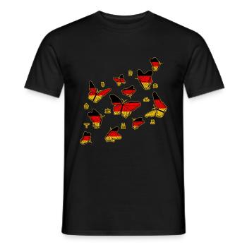 Deutschland Schmetterlinge - Männer T-Shirt - Schwarz - Vorne - AI Model Male 178 light (178cm)