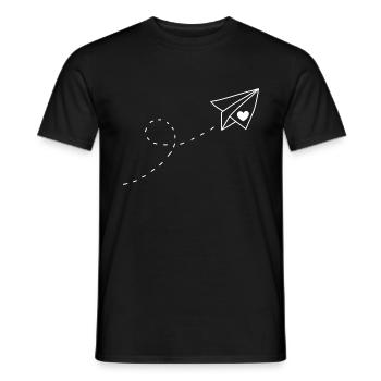 Liebesbrief hell Flugzeug Urlaub Wärme Gedanken - Männer T-Shirt - Schwarz - Vorne - AI Model Male 178 light (178cm)