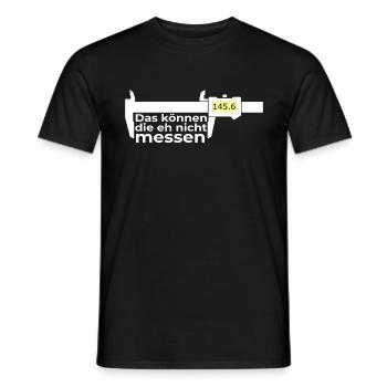 Das können die eh nicht messen - Männer T-Shirt - Schwarz - Vorne - AI Model Male 178 light (178cm)