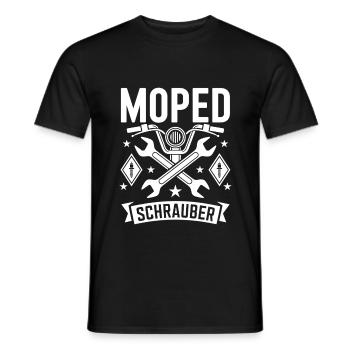 Moped Schrauber Werkstatt Mechaniker Mopedfahrer - Männer T-Shirt - Schwarz - Vorne - AI Model Male 178 light (178cm)