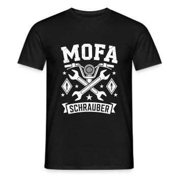 Moped Mechanic Workshop Mechanic - Men's T-Shirt - black - Front - AI Model Male 178 light (178cm)